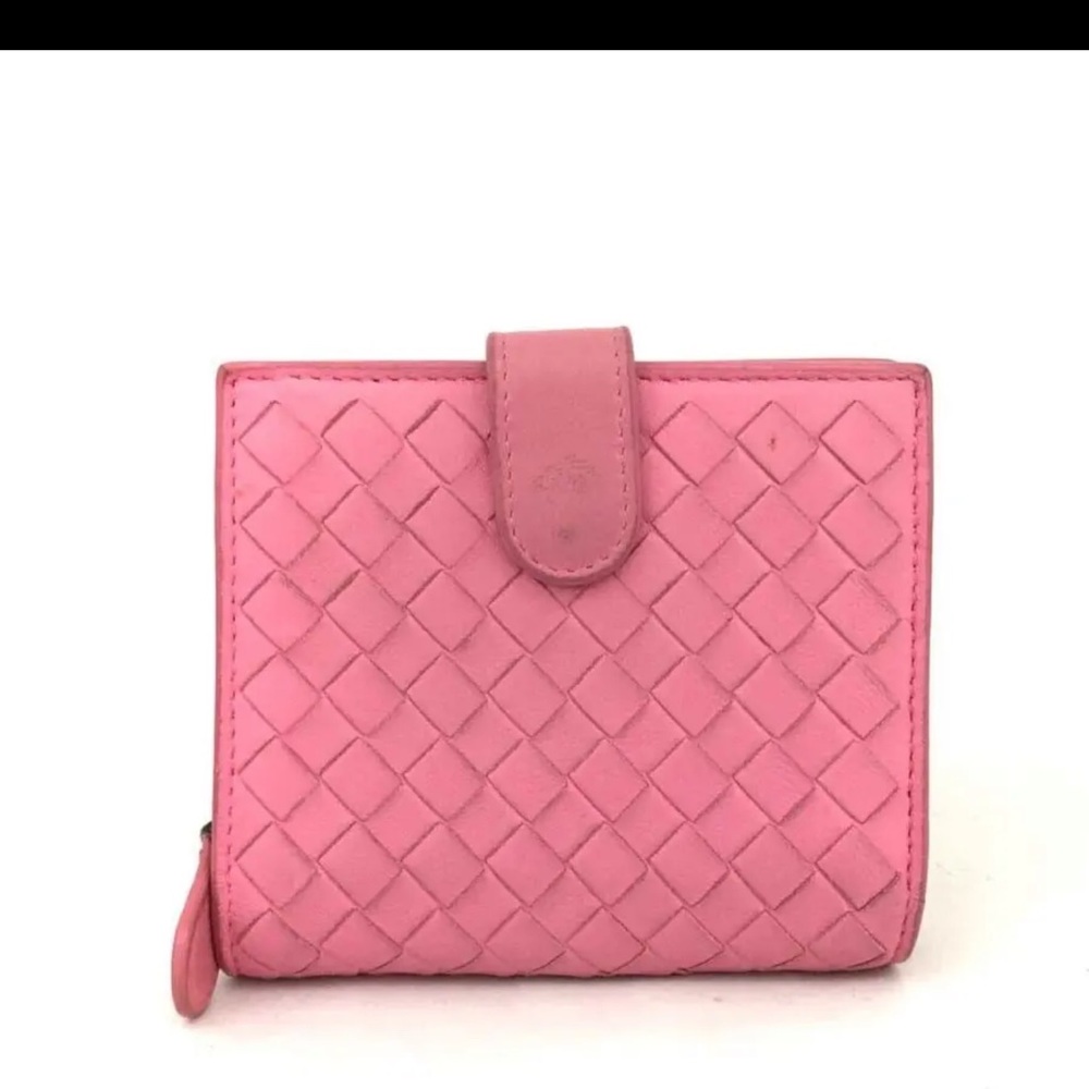 Bottega Veneta Intrecciato Lambskin Compact Wallet